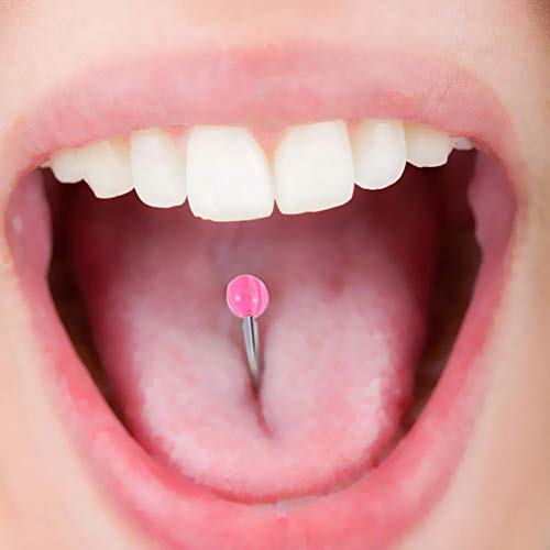 EXCEART Anillo de Lengüeta de 100 Piezas Bar Piercings de Anillo de Ombligo de Flexión Recta de Acero Inoxidable para Mujeres
