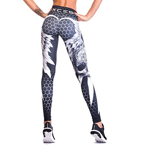Excess Leggins Mujer Fitness M Yoga Mallas Deportivo Pilates Running Gimnasio Maillot de Ciclismo Mochila Portatil de Regalos 3D Italiano push up de Fiesta Mujer Sexy Alas Gris M