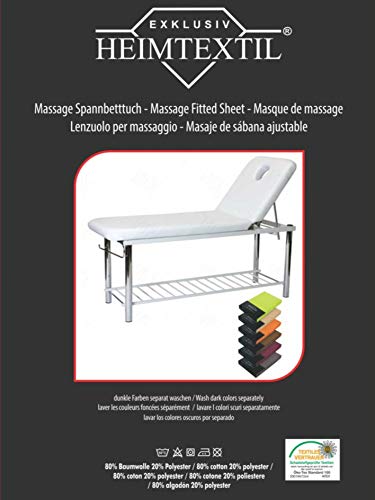 Exklusiv sábana bajera de heimtextil Camilla de masaje Rizo con nariz Ranura Marca, antracita, 70-80 x 190-200 cm