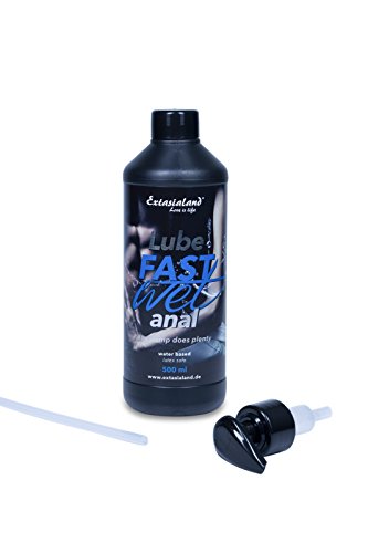 Extasialand Lube Fastwet Anal 500 ml Lubricante anal a base de agua Gel de masaje Aqua Lubricant Lubrificante con cierre de la bomba inteligente
