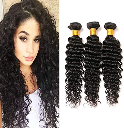 Extensiones de cabello brasileño rizado barato ondulado cabello virgen brasileño original largo negro brasileño rizado cabello humano virgen Remy grado 8a 18 20 22 pulgadas negro