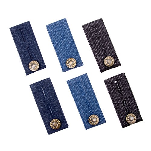 Extensores de cintura de 6 piezas para pantalones vaqueros, pantalones y falda