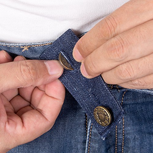 Extensores de cintura de 6 piezas para pantalones vaqueros, pantalones y falda