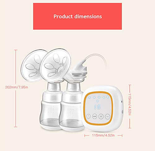 Extractor de leche eléctrico de doble succión con pantalla táctil con pantalla LED,recargable ultra silencioso,portátil extractor de leche de masaje,Sin BPA,Certificado por la CE & FDA