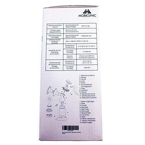 Extractor de leche manual, Mango ergonómico, Mobiclinic