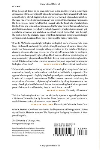 Extreme Measures: The Ecological Energetics of Birds and Mammals