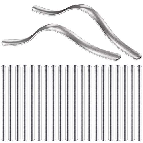 EXTSUD Tiras de Puente de Nariz 200 Piezas 90 x 5mm Aluminio Tira de Puente de Nariz para DIY Hacer Accesorios