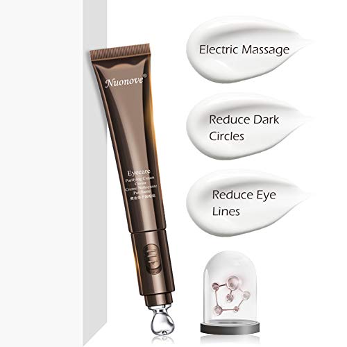Eye Cream, Crema Contorno Ojos Mujer, Crema de Ojos Ojeras, Masaje eléctrico, Crema hidratante para ojos para eliminar el edema ocular, Reducir las ojeras, arrugas, líneas finas, anti edad, 20g