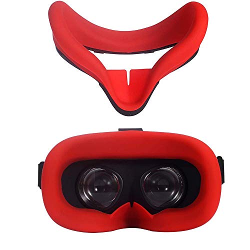 Eyglo Silicone VR Face Cover + Controller Grip + Controller Cover para Oculus Quest Headset VR Accesorios Mascarilla Impermeable a Prueba de Sudor