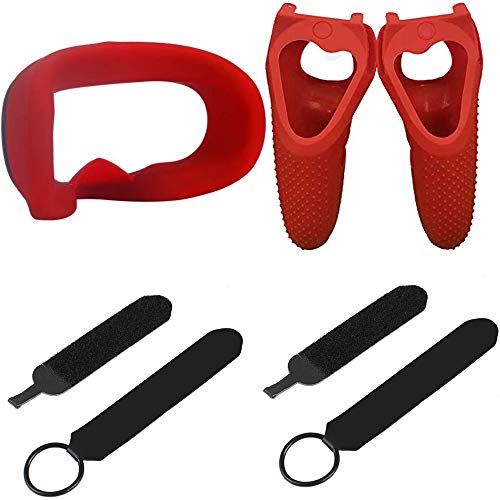 Eyglo Silicone VR Face Cover + Controller Grip + Controller Cover para Oculus Quest Headset VR Accesorios Mascarilla Impermeable a Prueba de Sudor