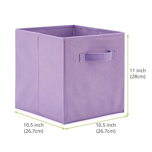 EZOWare Caja de Almacenaje con 6 pcs, Set de 6 Cajas de Juguetes, Caja de Tela para Almacenaje, (Púrpura)