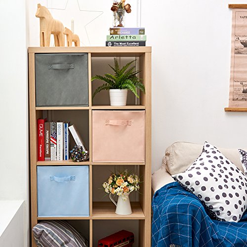 EZOWare Caja de Almacenaje x 4 Unidades, Almacenaje Juguetes, Caja para Ropa (33 x 38 x 33 cm) (Rosado)