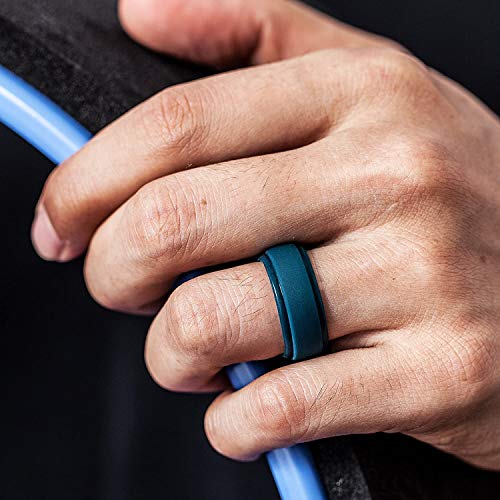 EzzySo Hombres de Silicona Anillo Arco Paso sección Europea clásica y Anillo Deportes al Aire Libre de América (8 Grupo de Color),8