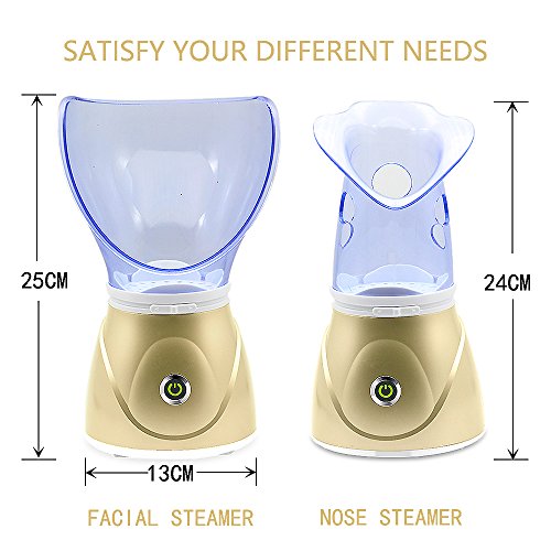 Facial Steamer + Acne Needle Set,Regalo del día de la madre,Profesional Facial Sauna Steam Inhaler Spa para Mascarilla Hidratante y Sinus con función de humidificador