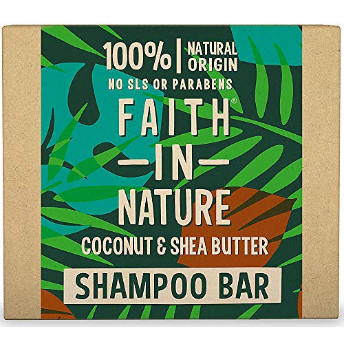 Faith in Nature Champú solido Coconut & Shea butter 100% natural vegan sin SLS 85g