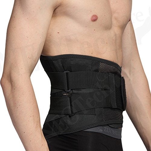 Faja de espalda ULTRA LIGERA - Apoyo lumbar/para la postura - Tejido transpirable para el ejercicio - Compresión adaptable - Marca Neotech Care (Talla M)