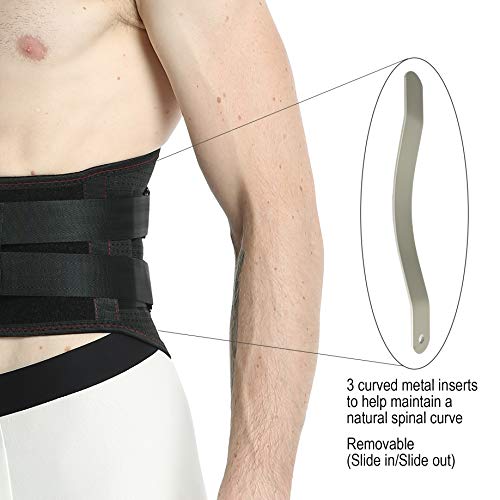 Faja lumbar Neotech Care - Accesorio transpirable y ajustable para la parte baja de la espalda - Doble entramado de compresión - Protección para el levantamiento de pesos (Negro, S)
