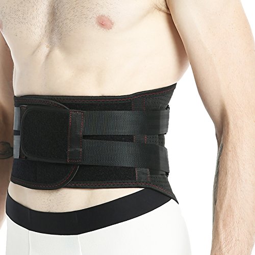 Faja lumbar Neotech Care - Accesorio transpirable y ajustable para la parte baja de la espalda - Doble entramado de compresión - Protección para el levantamiento de pesos (Negro, S)