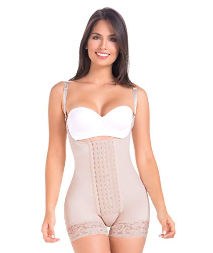 FAJA MOLDEADORA | EFECTO SAUNA | COMPRESIÓN ALTA | VIENTRE PLANO | POST-PARTO | POST-QUIRÚRGICA | PUSH-UP 9334 (encuentra la talla que te conviene consultando la tabla de medidas (véase fotos) )