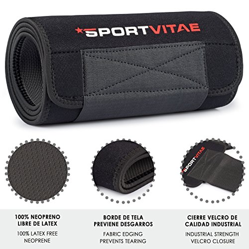 Faja Reductora Adelgazante Waist Trimmer Belt Cinturón de Sudoración Neopreno, Cintura para Sudar de Fitness, Acelera la Pérdida de Peso, Quema Grasa, Efecto Sauna, Hombre y Mujer (Rojo, M)