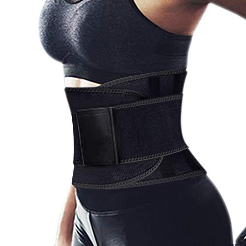 Faja Reductora Adelgazante,Hually Sports Cinturón de fitness para la salud lomo lumbar soporte de cintura de alta elasticidad respaldo cálido apoyo descompresión cintura cinturón reductor de cintura
