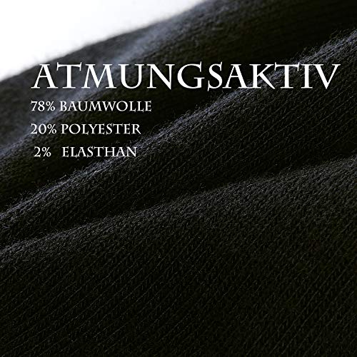 FALARY Calcetines Tobilleros Hombre 12Pares Deportivo Sciclismo Cortos Respirable Algodón Antideslizantes_Negro_3942