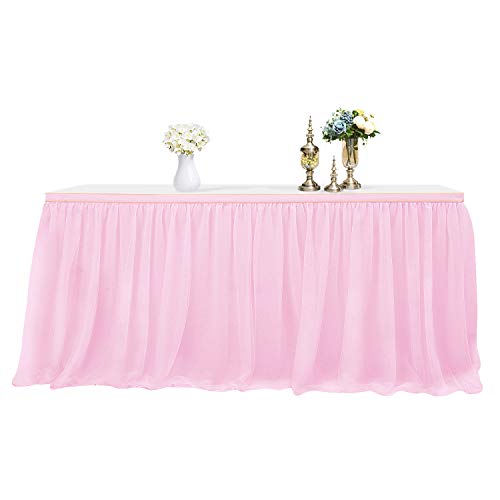 Falda de tul de alta gama para fiesta, boda, fiesta de cumpleaños y decoración del hogar, diseño de tul, color dorado