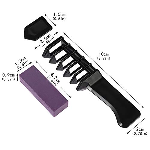 falllea 10 Colores de Peines de Tiza de Colores Temporales de cabello Tinte No Tóxico Lavables Cabello Tiza Set Color de Tiza para Niñas y Niños Pelo teñido, Fiesta, Navidad y Cosplay