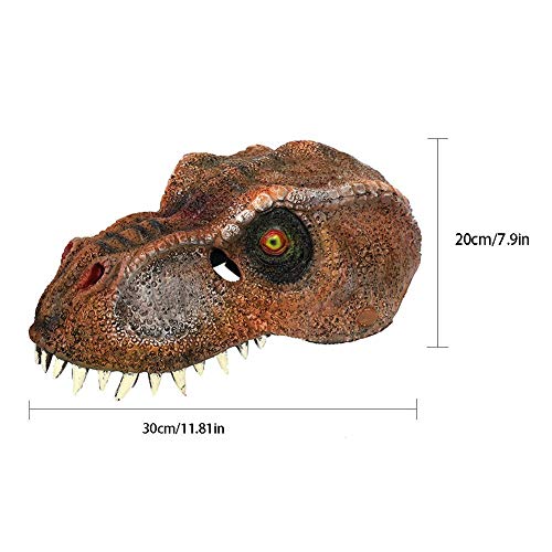 Famed Máscara de Tyrannosaurus con Cinta elástica, máscara de dragón Animal 3D para la Fiesta de Carnaval de Halloween máscara de dragón Animal, máscara de Disfraces de Halloween de attractively