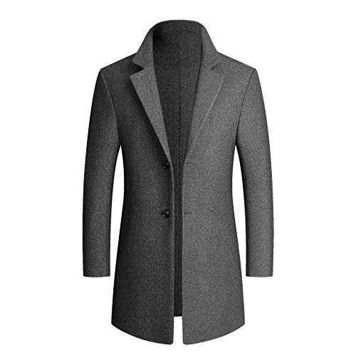 FAMILIZO Abrigos Hombre Elegante Gabardina Casual para Hombre Chaqueta De Abrigo Largo Negocios Outwear Chaqueta Hombre Invierno Rebajas Ropa Hombre Invierno Abrigo