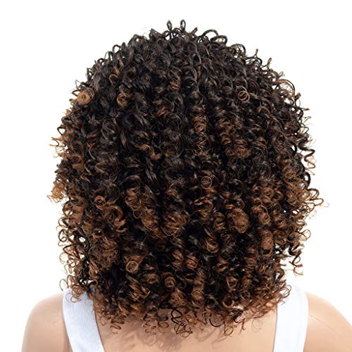 FAMILIZO Pelucas Mujer Pelo Natural Largo Corto Postizos De Pelo Natural Hombres Hort Afro Rizado Mix Peluca De Pelo Gris Con Flequillo Sintético Nueva Llegada Pelucas Baratas