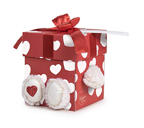 Famosa Softies - Happy Valentine, Oso de peluche de 32cm con caja de regalo sorpresa (Famosa 760017470)