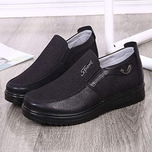 Fannyfuny_Zapatos para Hombre Náuticos Zapatos Casuales Zapatos de Cordones Zapatos de Vestir Mocasines Hombres Vestir Derby Calzado Boda Negocios Brogue Zapatillas 40-48