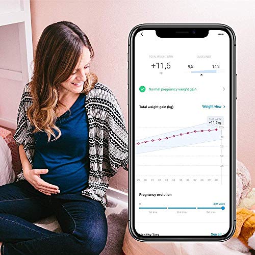 FANPING Withings Corporal + - Wi-Fi inteligente de composición corporal Escala, monitor de grasa corporal, índice de masa corporal, masa muscular, la medición del agua, Peso Digital báscula de baño, s