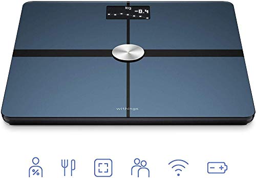 FANPING Withings Corporal + - Wi-Fi inteligente de composición corporal Escala, monitor de grasa corporal, índice de masa corporal, masa muscular, la medición del agua, Peso Digital báscula de baño, s