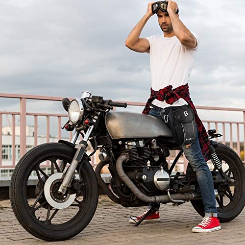 Fansport bolso moto pierna,bolso pierna hombre riñonera de pierna para moto bolso pierna bolso cintura hombre moto