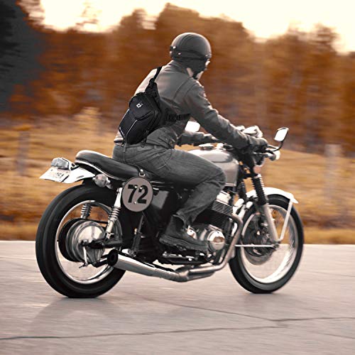 Fansport bolso moto pierna,bolso pierna hombre riñonera de pierna para moto bolso pierna bolso cintura hombre moto