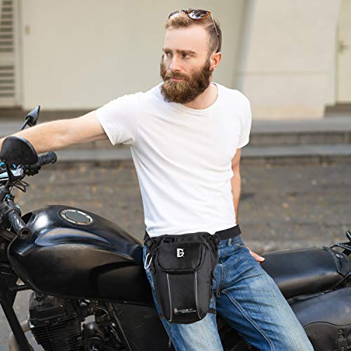 Fansport bolso moto pierna,bolso pierna hombre riñonera de pierna para moto bolso pierna bolso cintura hombre moto