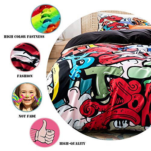 Fansu Juego de Ropa de Cama Microfibra Funda de edredón 3D Animal para Cama Individual Matrimonio con Funda de Almohada y Funda Nórdica (140x200cm,Gatitos)