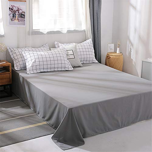 Fansu Juego de Ropa de cama4 Piezas, Incluye Minimalismo Moderno Microfibra 1 Cremallera Funda Nórdica de Edredón + 1 Colcha de Cama o Sábana + 2 Fundas de Almohada (220x240cm-2.2M,A Cuadros Simples)