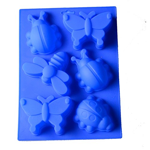 FantasyDay Premium Antiadherente Moldes para Tartas, Moldes de Silicona para Caramelos, Chocolate, Hornear, Tarta, Galletas, Jabón, Hielo - Antiadherente Apto para Lavavajillas - Insectos