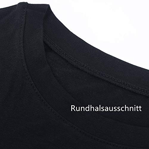 Farchat Vestidos Mujer Suelto Casual de la Camiseta Cuello Redondo Vestido Negro XL