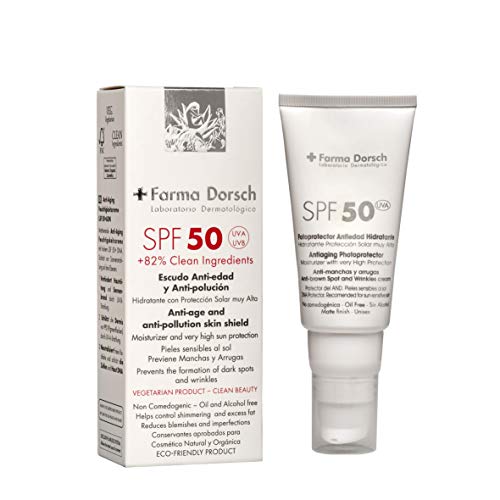 Farma Dorsch Crema Hidratante Fotoprotectora (SPF 50, Antiedad Y Antimanchas) - 50 ml.