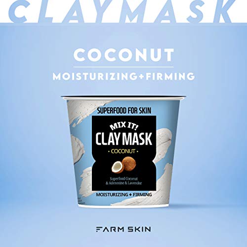 FARMSKIN Súper comida ¡Mézclalo! Mascarilla De Arcilla Mascarilla De Arcilla Facial Coco