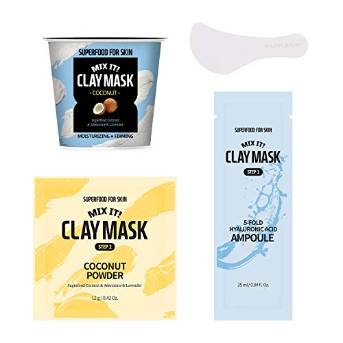 FARMSKIN Súper comida ¡Mézclalo! Mascarilla De Arcilla Mascarilla De Arcilla Facial Coco