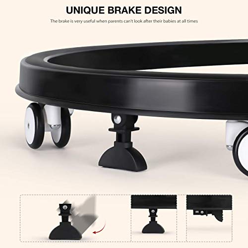 Fascol Andador Bebe,Plegable Caminador con Plato Desmontable y 8 Ruedas Silenciosas para Bebes Mayores de 8 Meses