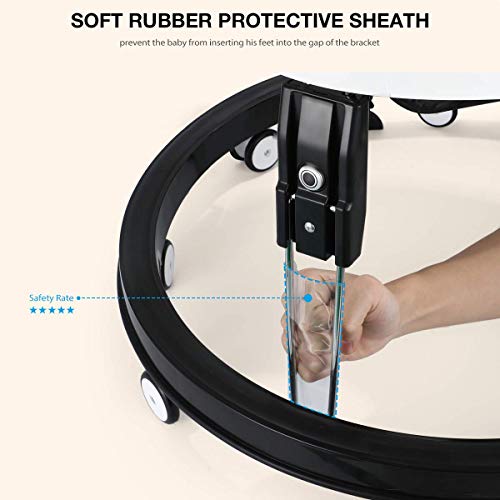 Fascol Andador Bebe,Plegable Caminador con Plato Desmontable y 8 Ruedas Silenciosas para Bebes Mayores de 8 Meses