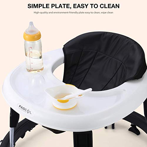 Fascol Andador Bebe,Plegable Caminador con Plato Desmontable y 8 Ruedas Silenciosas para Bebes Mayores de 8 Meses