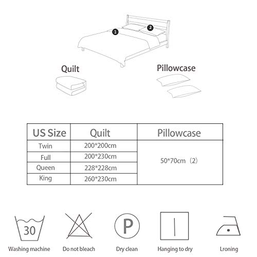 Fashion·LIFE Funda de Edredón Ropa de Cama Juego de edredón Estampado Geométrico Funda Nórdica Antiarrugas con 5*Fundas de Almohada,Reina 228x228cm Rojo