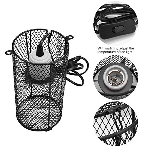 Fdit - Lámpara de calefacción por Infrarrojos para Mascotas (Rayos UV, cerámica, para Reptiles), lámpara de conservación de Calor de Invierno, Suministros para Serpiente, Lagarto, Tortuga Anfibios